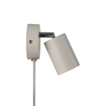 Nordlux Explore - wandlamp met schakelaar -  Ø 8 x 14,5 cm - beige