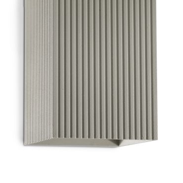 Faro Lune II L - wandlamp - 8 x 15,5 x 6,5 cm - grijs