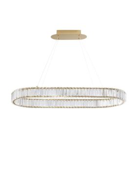 Nova Luce Aurelia - hanglamp - 92 x 37 x 150 cm - 48W dimbare LED incl. - goud