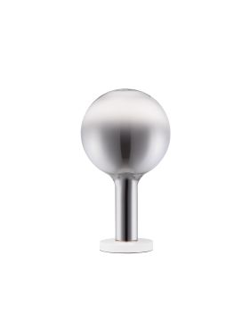 Nova Luce Nostos - tafellamp - Ø 20 x 35 cm - 3W dimbare LED incl. - rokerig glas en goud