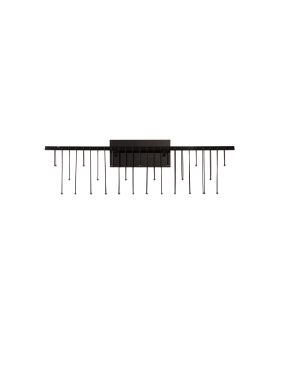 Nova Luce Stellar - wandlamp - 67 x 20 x 10 cm - 11W dimbare LED incl. - zwart chroom