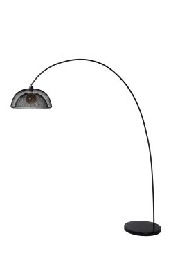 Lucide Mesh - staanlamp - 200 cm - zwart