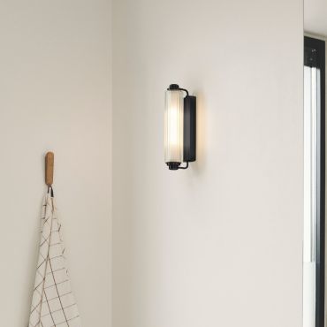 Nordlux Nimal - wandlamp - 7,8 x 12,5 x 35 cm - IP44 - zwart