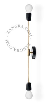 Zangra Baton - plafond/wandlamp - 63,5 x 10 x 8 cm - zwart
