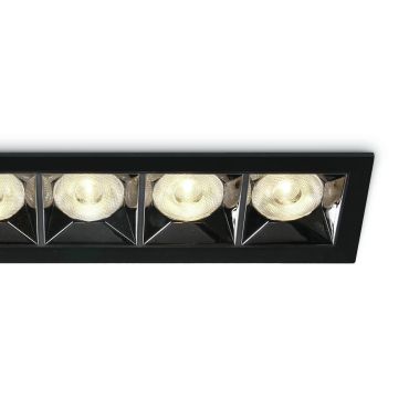ONE Light Mirror Square Boxes - inbouwspot - 207 x 54 mm, 200 x 45 mm inbouwmaat - 20W LED incl. - zwart