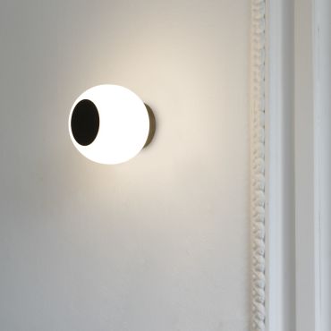 Faro Moy - plafond/wandverlichting - Ø 14 x 13 cm - IP44 - opaal