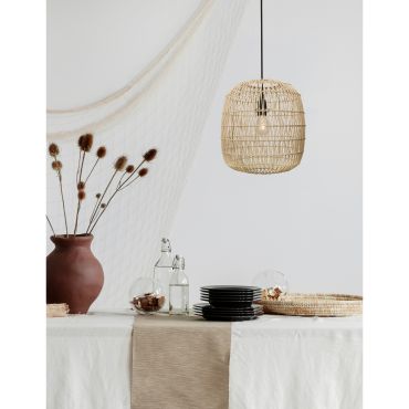 Nova Luce Melody - hanglamp - Ø 30,5 x 215 cm - lichtbruin