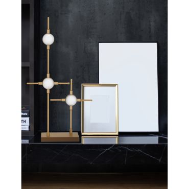 Nova Luce Atomo - tafellamp - 28 x 9 x 52 cm - 3 x 2,4W LED incl. - goud