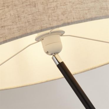 Searchlight Washington - vloerlamp - Ø 45 x 155 cm - lichtbruin en zwart