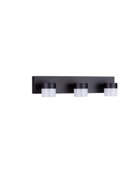 Nova Luce Teko - wandlamp - 38,5 x 7,5 x 11,5 cm - 17W LED incl. - IP44 - zandzwart