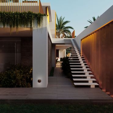 Nova Luce Passo - buiten wandverlichting - Ø 12 x 4 cm - 4W LED incl. - IP65 - corten