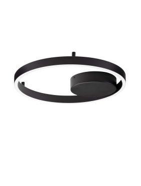 Nova Luce Hedra - plafondlamp - Ø 40 x 5 cm - 40W dimbare LED incl. - zandzwart