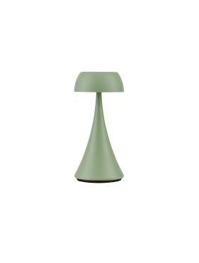 Nova Luce Ycro - oplaadbare tafellamp buiten - Ø 8 x 17,5 cm - 2W dimbare LED incl. - IP54 - olijfgroen