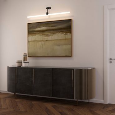 Creative Cables - wandverlichting met houten bevestigingskap - 14 x 17,7 x 7 cm - zwart