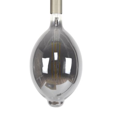 Vico LED filament lamp dimbaar - Ø 18 x 33 cm - E27 - 8W - 2700K - gerookt grijs