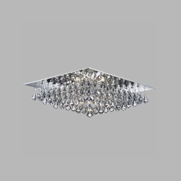 Searchlight Hanna - plafondverlichting - 55 x 55 x 22 cm - chroom