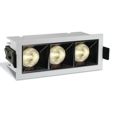 ONE Light Mirror Square Boxes - inbouwspot - 130 x 54 mm, 124 x 45 mm inbouwmaat  - 12W LED incl. - wit