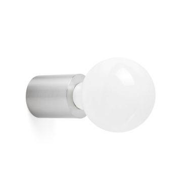 Faro Ten - plafond/wandverlichting - Ø 6 x 7 cm - satijn nikkel