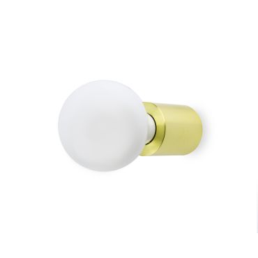 Faro Ten - plafond/wandverlichting - Ø 6 x 7 cm - licht satijn goud