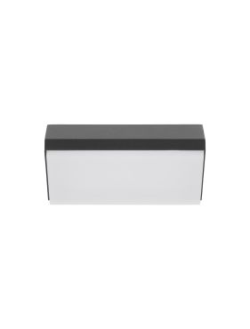 Nova Luce Zenon - buiten wandverlichting - 18 x 9 x 7,5 cm - 10W LED incl. - IP65 - donker antraciet