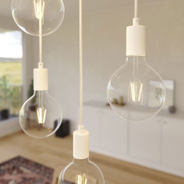 Creative Cables - hanglamp 7L - 67,5 x 130 cm - wit