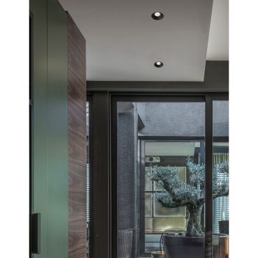 Nova Luce Petit - inbouwspot - Ø 62 mm, Ø 55 mm inbouwmaat - 9W LED incl. - IP42 - zandzwart