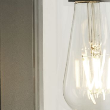 Searchlight Bakerloo - buiten wandverlichting met bewegingsmelder - 12 x 29 cm - IP44 - zwart