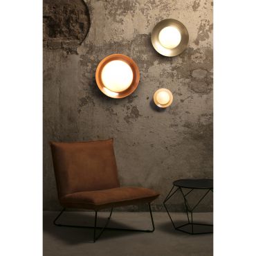 Faro Side - plafondverlichting - Ø 20 x 9 cm - zwart en koper