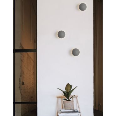 Nova Luce Netune - wandverlichting - 11 x 9,6 x 11 cm - 6W LED incl. - grijs en wit