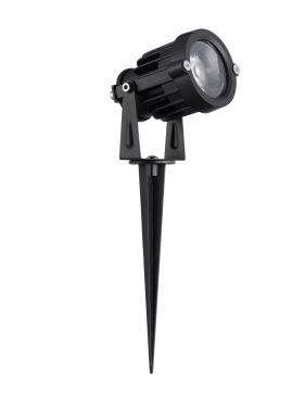 Nova Luce Quick – grondspot op piek - Ø 6,5 x 11 cm - 7W LED incl. - IP65 - zandzwart