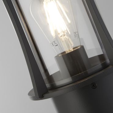 Searchlight Pagoda - tuinpaal - Ø 20 x 73 cm - IP44 - zwart