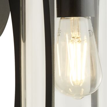 Searchlight Pagoda - buiten wandverlichting - 20 x 20 x 28 cm - IP44 - zwart
