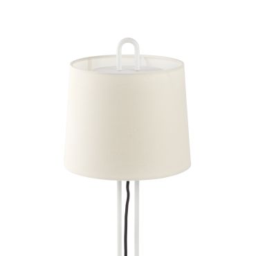 Faro Montreal - tafellamp - Ø 25 x 54 cm - wit en beige