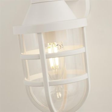 Searchlight Seaside - buiten wandlamp - 11 x 21 cm - IP44 - wit
