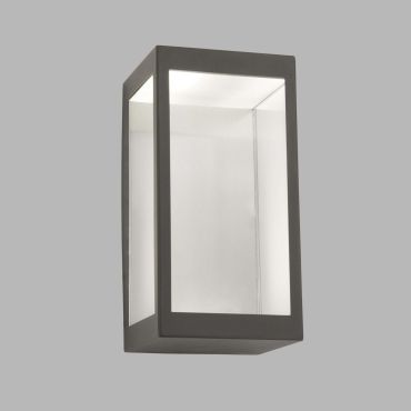 Searchlight Box - buiten wandverlichting - 12 x 22 cm - 10W LED incl. - IP44 - donkergrijs