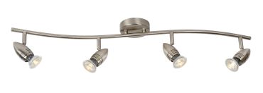 Lucide Caro - opbouwspot - 78 x 10 x 13 cm - 4 x 5W LED incl. - satijn chroom