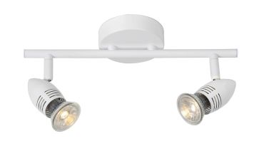 Lucide Caro - opbouwspot - 32 x 9 x 13 cm - 2 x 5W LED incl. - wit