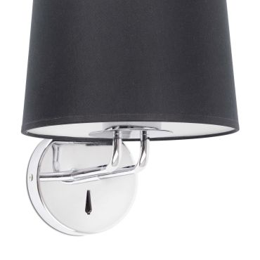 Faro Montreal - wandverlichting - 21,5 x 19 x 32 cm - zwart en chroom