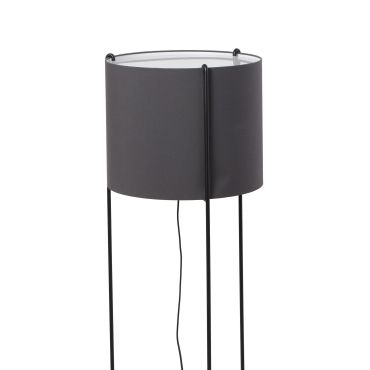 Faro Drum - staanlamp - 120 cm - zwart en grijs