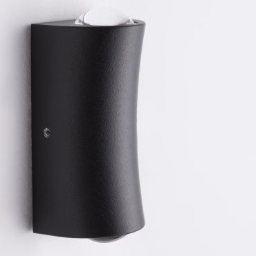Nova Luce Azar - buiten wandverlichting - 5 x 9 x 4 cm -  2x 2W LED incl. - IP54 - donker antraciet