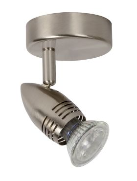 Lucide Caro - opbouwspot - 9 x 13 x 9 cm - 5W LED incl. - satijn chroom