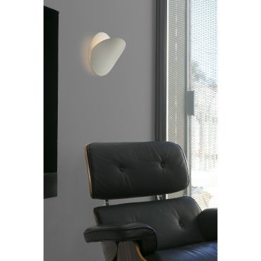 Faro Ovo - wandverlichting - Ø 24 x 6,5 cm - mat wit