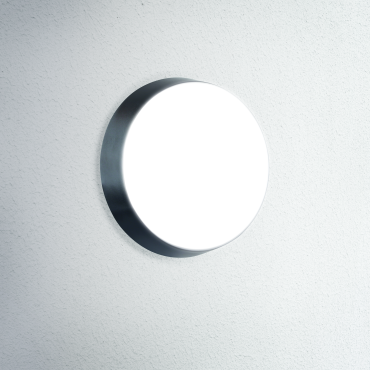 Century Italia Oasi CCT - wand/plafondlamp - Ø 21,5 x 8 cm - 14W LED incl. - IP65 - zwart