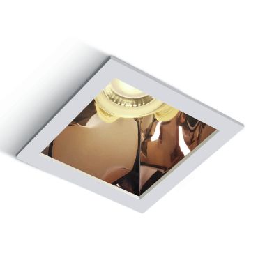 ONE Light Chill Out - inbouwspot - 84 x 84 mm, 76 x 76 mm inbouwmaat - wit en koper