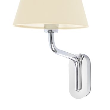 Faro Eterna - wandverlichting - 21,5 x 20 x 16 cm - beige en chroom