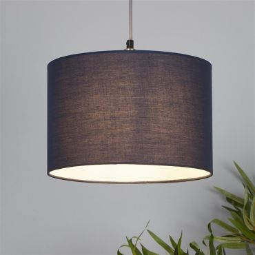 Searchlight Clyde Drum - lampenkap - Ø 30 x 20 cm - marineblauw