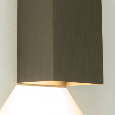 Artdelight Dante XL - wandverlichting - 9 x 10 x 24 cm - licht brons