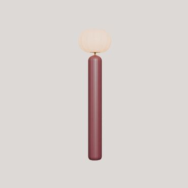 New Garden Rachel 145 - oplaadbare vloerlamp op zonne-energie en op batterijen met afstandsbediening - Ø 36 x 143 cm - 5W LED incl. - IP65 - bordeauxrood - 3000K
