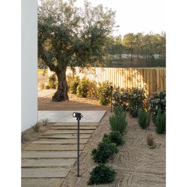 Nova Luce Fend - grondspot - 9 x 5 x 64 cm - 5W LED incl. - IP65 - zwart
