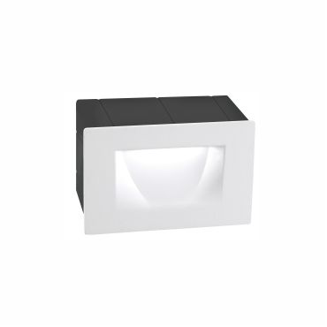 Nova Luce Krypton - inbouw wandverlichting - 11 x 6 x 7 cm - 3W LED incl. - IP54 - wit